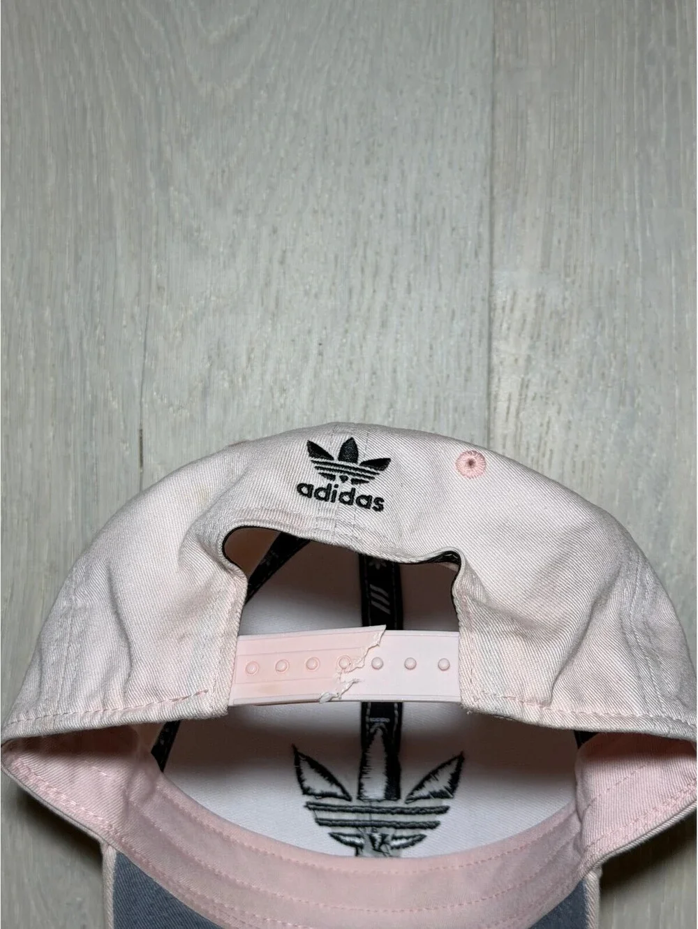 Adidas Light Pink Adjustable Baseball Cap with Black Trefoil Logo